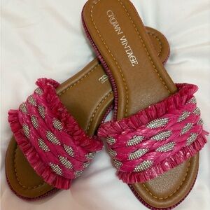 Crown Vintage Pink and Tan Sandals
